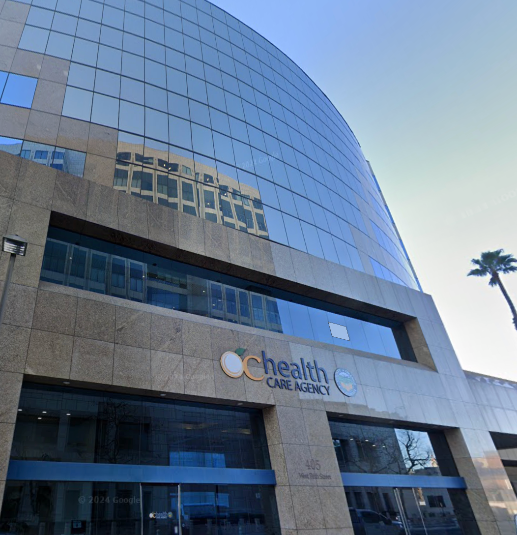 Entrance of the Orange County Health Care Agency Building