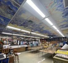 Energy-efficient LED light fixtures installed in Dos Pueblos High School art classroom